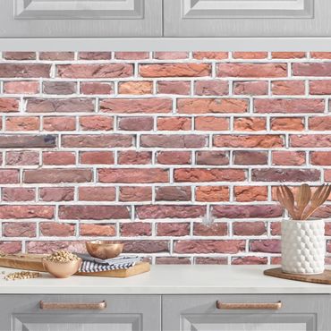 Revêtement mural cuisine - Brick Wall Red