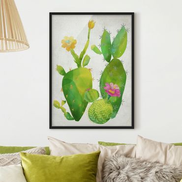 Poster encadré - Cactus Family In Pink And Yellow