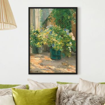 Poster encadré - Max Liebermann - Flower Pots In Front Of The House