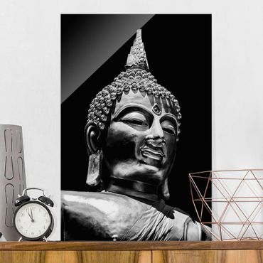 Tableau en verre - Buddha Statue Face
