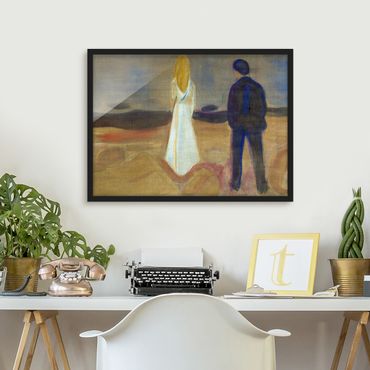 Poster encadré - Edvard Munch - Two humans. The Lonely (Reinhardt-Fries)