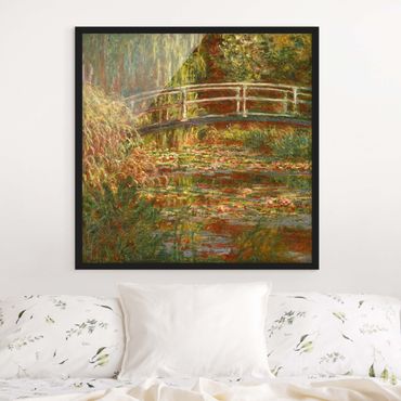 Poster encadré - Claude Monet - Waterlily Pond And Japanese Bridge (Harmony In Pink)