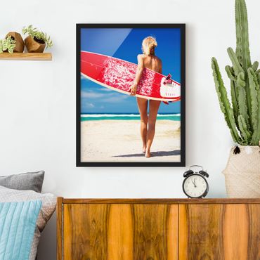 Poster encadré - Surfer Girl