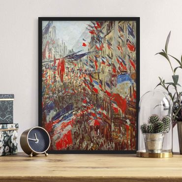 Poster encadré - Claude Monet - The Rue Montorgueil with Flags