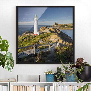 Poster encadré - Castle Point Lighthouse New Zealand