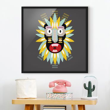 Poster encadré - Collage Ethnic Mask - King Kong