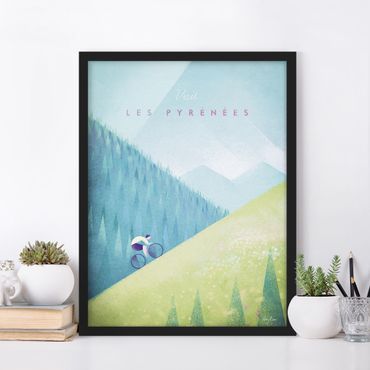 Poster encadré - Travel Poster - The Pyrenees