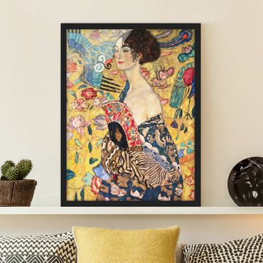 Poster encadré - Gustav Klimt - Lady With Fan