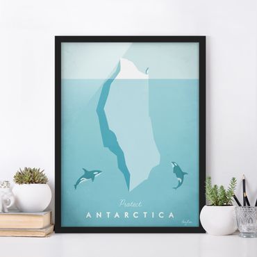 Poster encadré - Travel Poster - Antarctica