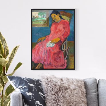 Poster encadré - Paul Gauguin - Faaturuma (Melancholic)