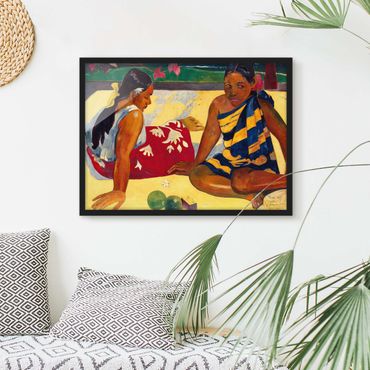 Poster encadré - Paul Gauguin - Parau Api (Two Women Of Tahiti)