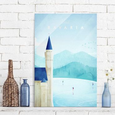 Tableau en verre - Travel Poster - Bavaria