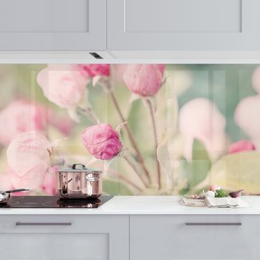 Revêtement mural cuisine - Apple Blossom Bokeh Light Pink
