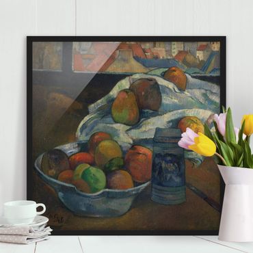 Poster encadré - Paul Gauguin - Fruit Bowl and Pitcher in front of a Window