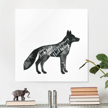 Tableau en verre - Animals With Wisdom - Fox