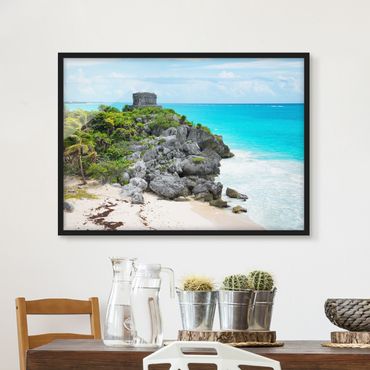 Poster encadré - Caribbean Coast Tulum Ruins