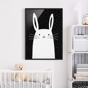 Poster encadré - Zoo With Patterns - Hase