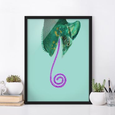 Poster encadré - Chameleon With Sugary Tongue