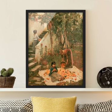 Poster encadré - John William Waterhouse - The Orange Pickers