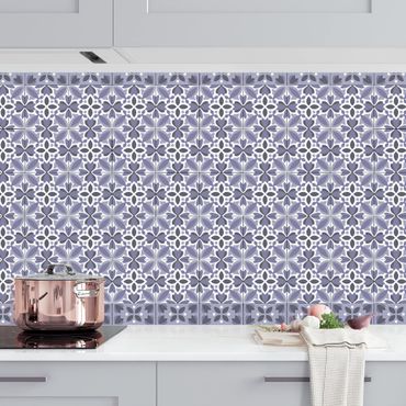 Revêtement mural cuisine - Geometrical Tile Mix Blossom Purple