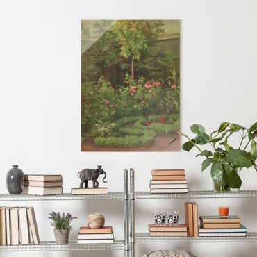Tableau en verre - Camille Pissarro - A Rose Garden