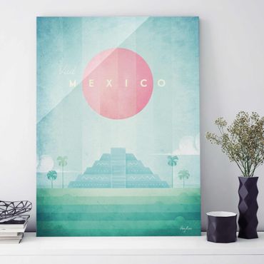 Tableau en verre - Travel Poster - Mexico
