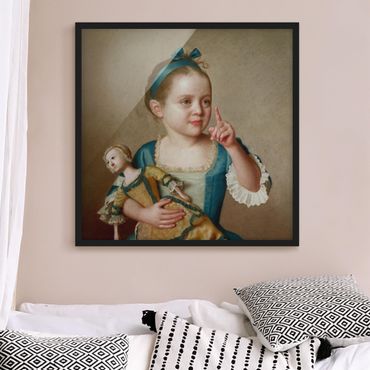 Poster encadré - Jean Etienne Liotard - Girl With Doll