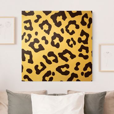Tableau sur toile or - Leopard Print