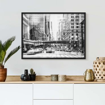Poster encadré - NYC Urban Black And White
