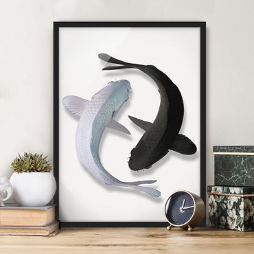 Poster encadré - Fish Ying Yang
