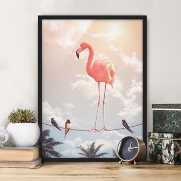 Poster encadré - Sky With Flamingo