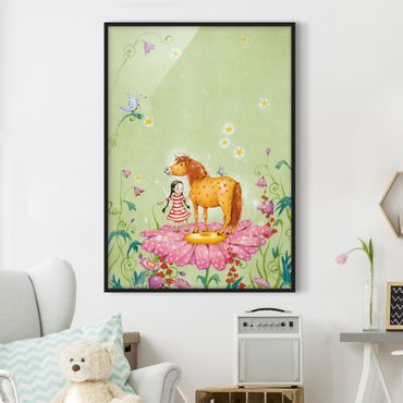 Poster encadré - The Magic Pony On The Flower