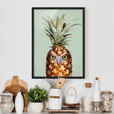 Poster encadré - Pineapple With Owl