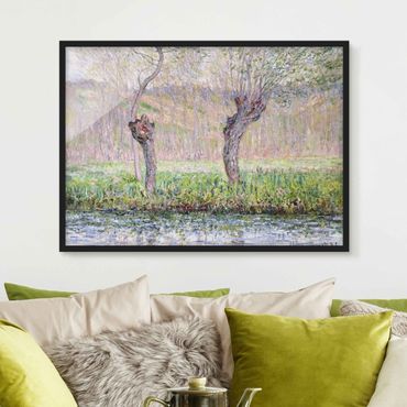 Poster encadré - Claude Monet - Willow Trees Spring