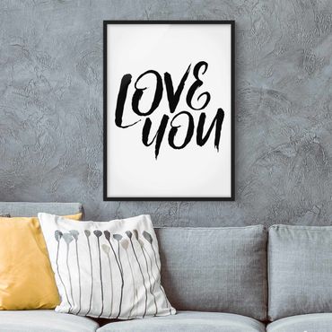 Poster encadré - Love You