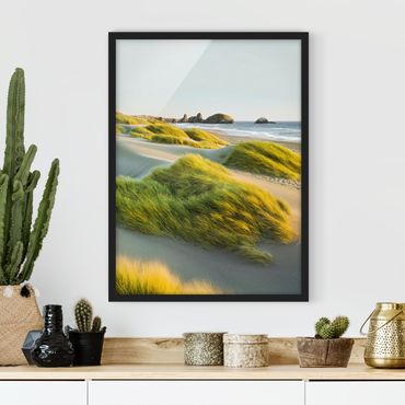 Poster encadré - Dunes And Grasses At The Sea
