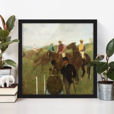 Poster encadré - Edgar Degas - Jockeys On Race Track