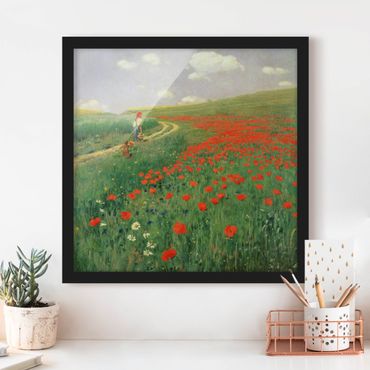 Poster encadré - Pál Szinyei-Merse - Summer Landscape With A Blossoming Poppy