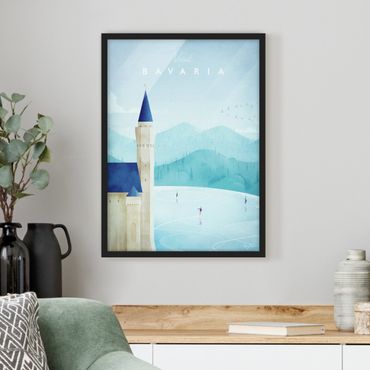 Poster encadré - Travel Poster - Bavaria