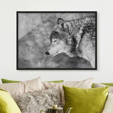 Poster encadré - Winter Wolf