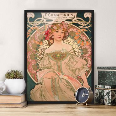 Poster encadré - Alfons Mucha - Poster For F. Champenois