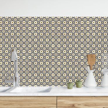 Revêtement mural cuisine - Oriental Patterns With Golden Flowers