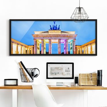 Poster encadré - Illuminated Brandenburg Gate