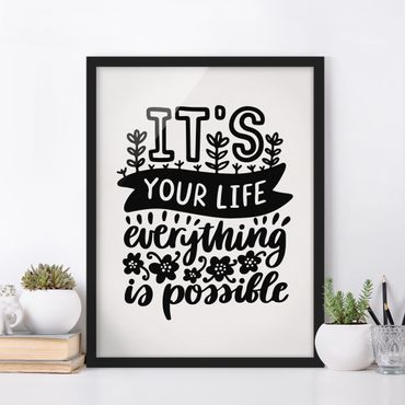 Poster encadré - Its Your Life
