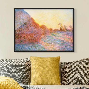 Poster encadré - Claude Monet - Haystack In Sunlight