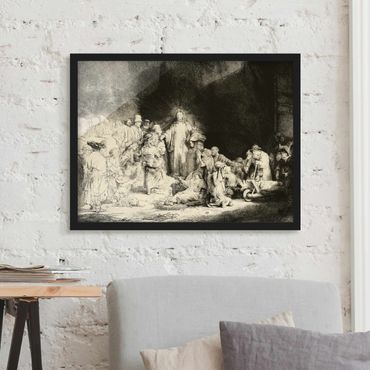 Poster encadré - Rembrandt van Rijn - Christ healing the Sick. The Hundred Guilder