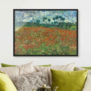 Poster encadré - Vincent Van Gogh - Poppy Field