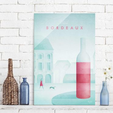 Tableau en verre - Travel Poster - Bordeaux