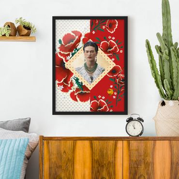 Poster encadré - Frida Kahlo - Poppies