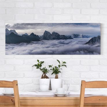 Impression sur toile - Sea Of ​​Clouds In The Himalayas